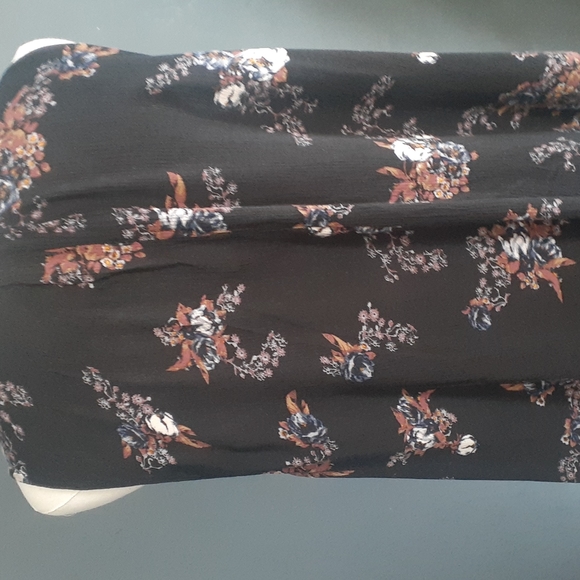 Free people black floral pullover tunic top sz small - Picture 6 of 10